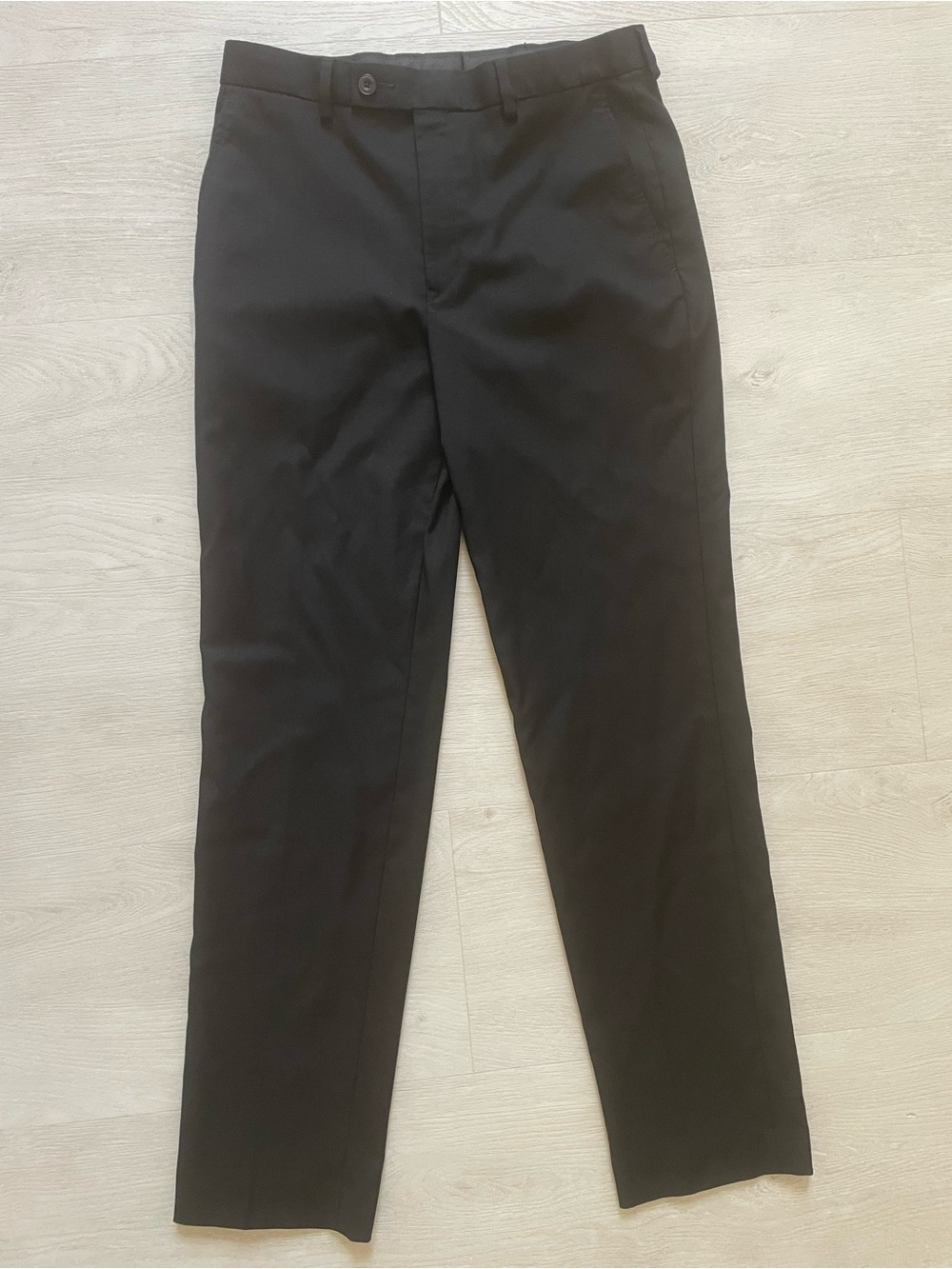 Class Club Men's Black Dress Pants – Straight Tailored Style